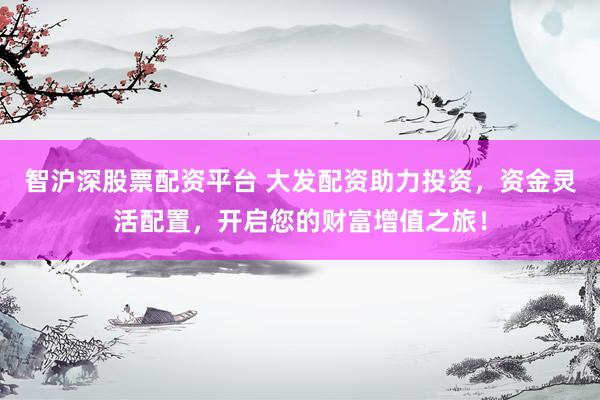 智沪深股票配资平台 大发配资助力投资，资金灵活配置，开启您的财富增值之旅！