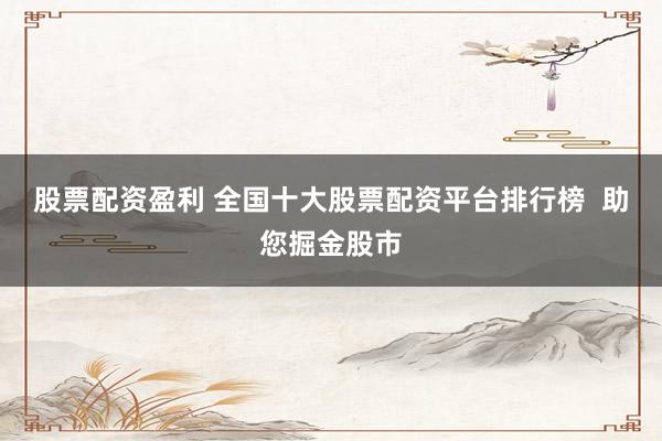 股票配资盈利 全国十大股票配资平台排行榜  助您掘金股市