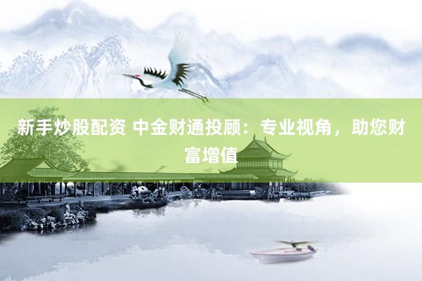 新手炒股配资 中金财通投顾：专业视角，助您财富增值