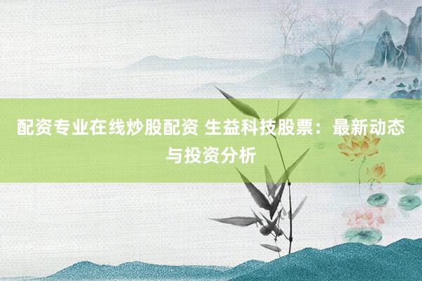 配资专业在线炒股配资 生益科技股票：最新动态与投资分析
