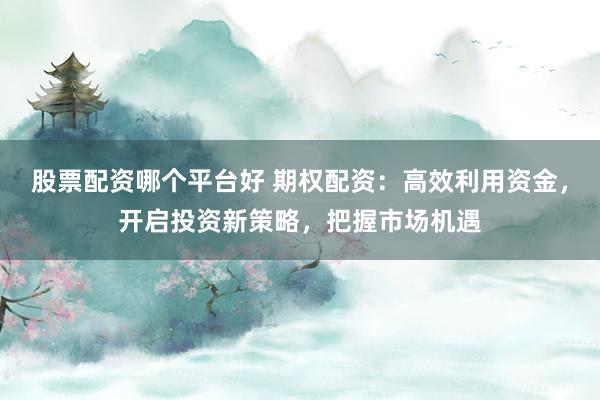 股票配资哪个平台好 期权配资：高效利用资金，开启投资新策略，把握市场机遇