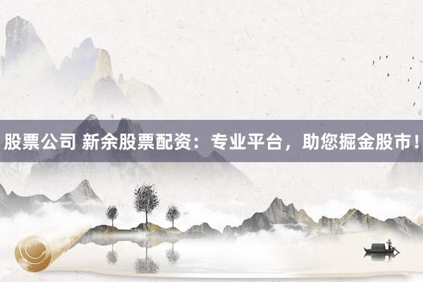 股票公司 新余股票配资：专业平台，助您掘金股市！