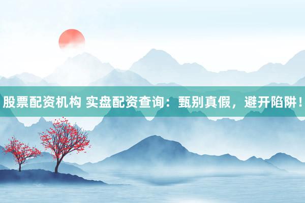 股票配资机构 实盘配资查询:甄别真假,避开陷阱!