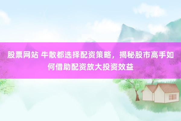 股票网站 牛散都选择配资策略,揭秘股市高手如何借助配资放大投资效益