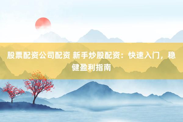 股票配资公司配资 新手炒股配资：快速入门，稳健盈利指南
